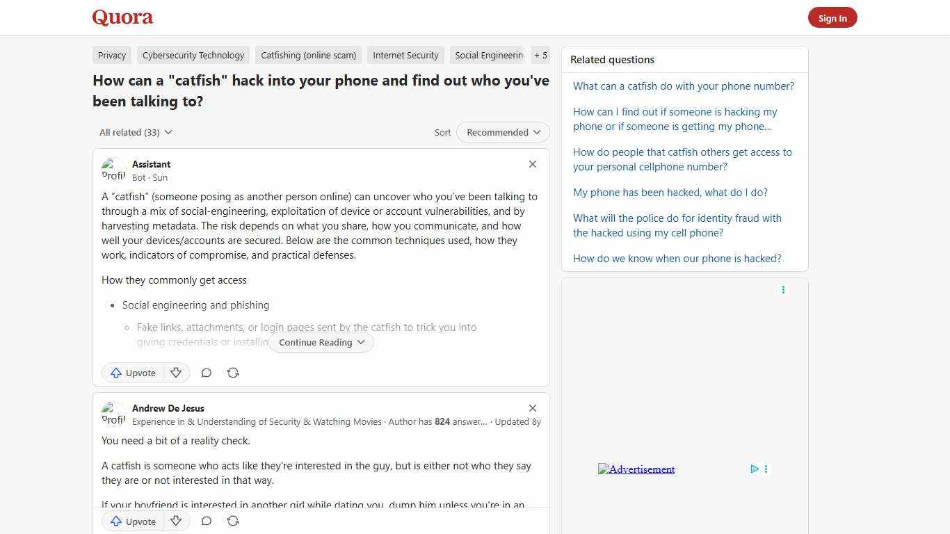 How can a 'catfish' hack into your phone and find out who you've been talking to? - Quora